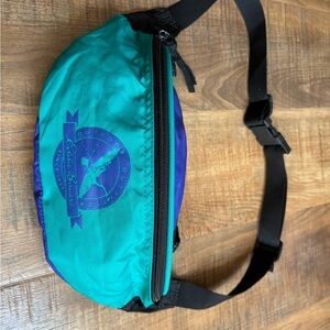 Vintage 90’s Eddie Bauer outdoors Teal and Purple Fannie pack belt bag Waist Bag